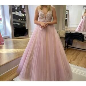 Jovani Blush Pink Ball Gown – Size 4